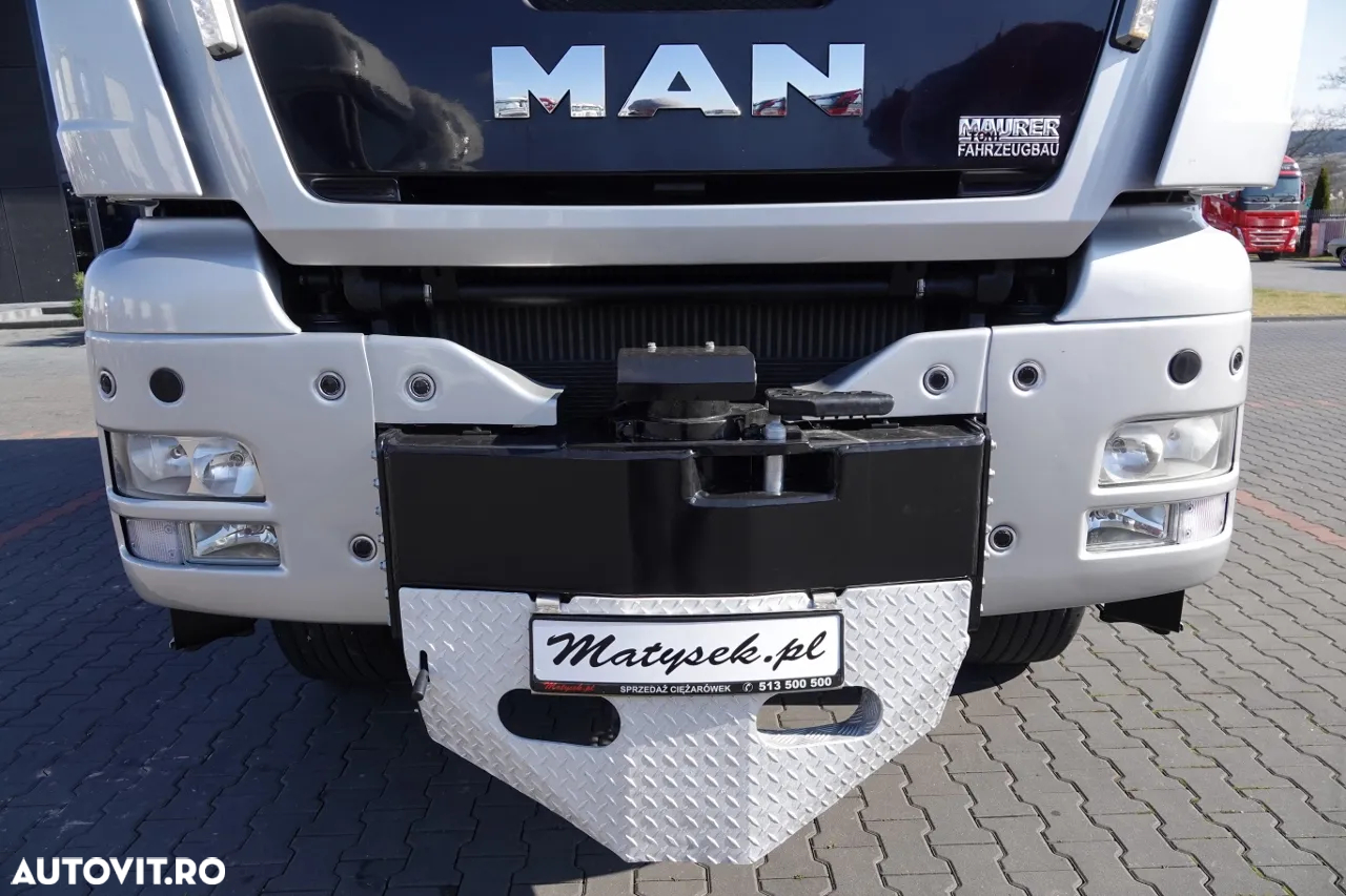 MAN TGS 41.480 / 8X6 / CUTIE + HDS PALFINGER PK 92002-SH F + FLY JIB 170 E / REACH 34 M / ÎNCĂRCARE MAX. 26.000 KG / RADIOCOMANDĂ / 5 SUPORTURI / 7 FUNCȚII / FULL SERVICE MAN / FULLINGER - 22