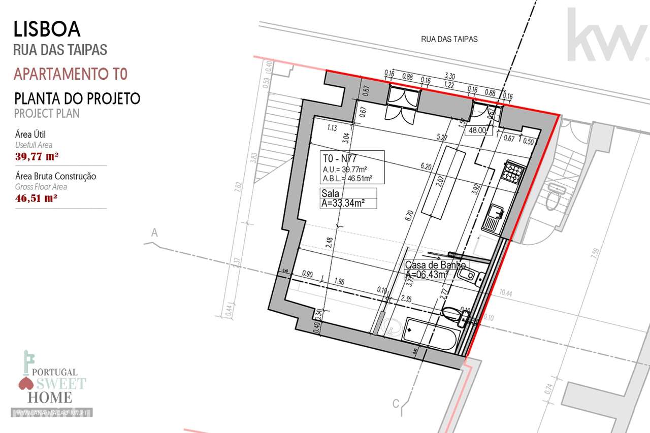 Lisboa, Estúdio p/ remodelar com projeto aprovado junto Príncipe Real - Grande imagem: 4/9