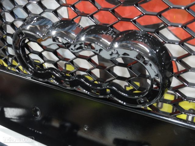 Grelha frontal AUDI A4/S4 B8 11-15 RS4 look com suporte para símbolo em preto brilhante - 14