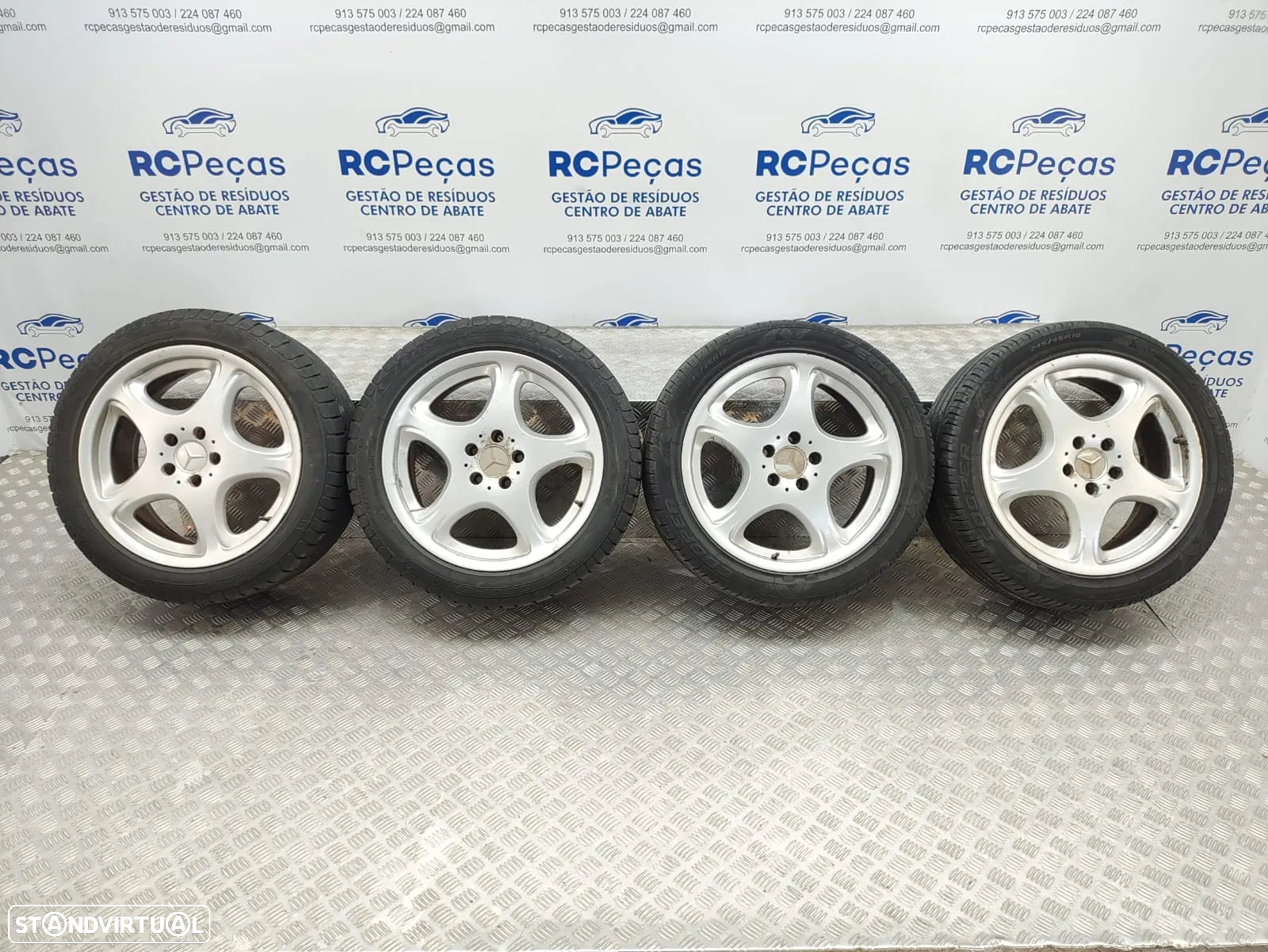 Conjunto Jantes 18 Mercedes Benz Class S W220 8J ET44 5x112 - 9