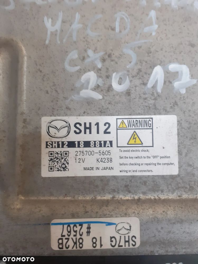 Sterownik Komputer Silnika Mazda CX-5 2017R. 2.2DIESEL SH1218881A - 2