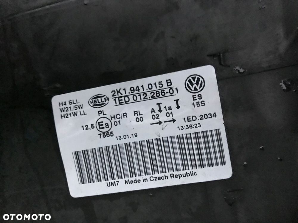 VW CADDY 2K1 LAMPA LEWA REFLEKTOR ZWYKŁY H4 - 2