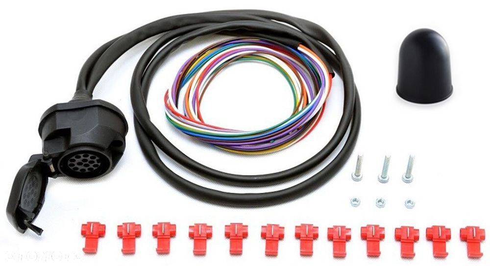 Wiązka elektryczna haka holowniczego Gniazdo 13pin uniwersalna 1,8m - 4