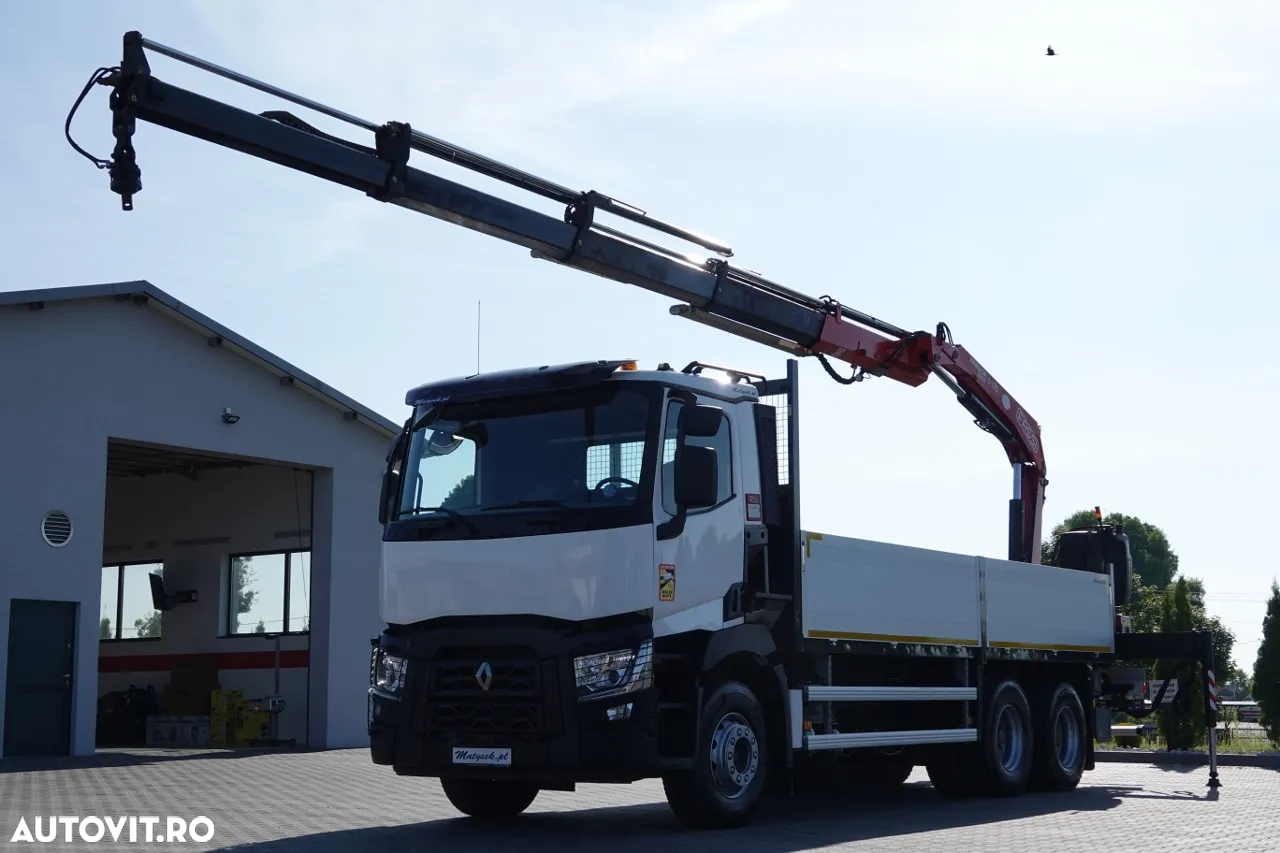 Renault C 380 / 6X4 / TRANSMISIE 6,4 M / + HDS FASSI F175A / CAPACITATE MAX DE RIDARE 7.535 KG / PRELUNGIE 12,3 M / ROTATOR / RADIO COMANDĂ / PNEURI 100% / IMPORTAT - 3