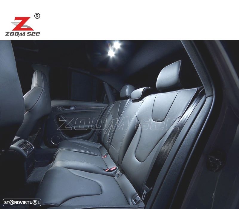 KIT COMPLETO DE 20 LÂMPADAS LED INTERIOR PARA AUDI A4 S4 B8 QUATTRO AVANT - 2