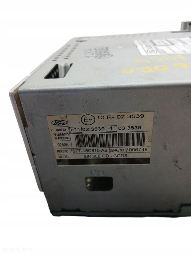 radio cd ford mondeo mk4 7s7t-18c815-ab mondeo mk4 - 3