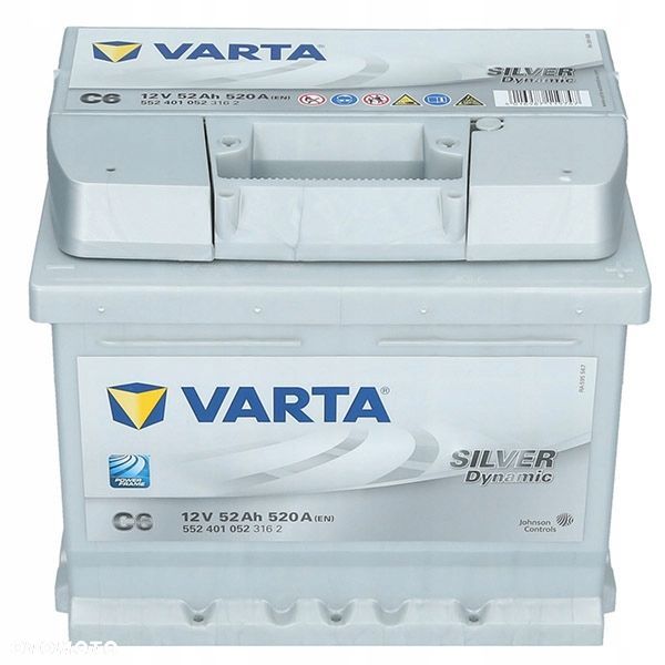 Akumulator Varta C6 12V 52Ah Silver Dynamic P - 12,3 kg - 2