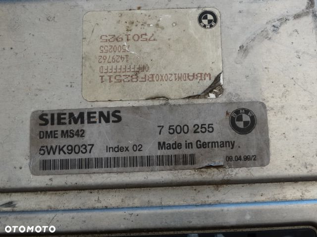 BMW Komputer Sterownik Silnika Siemens 5WK9047 7500255 - 2