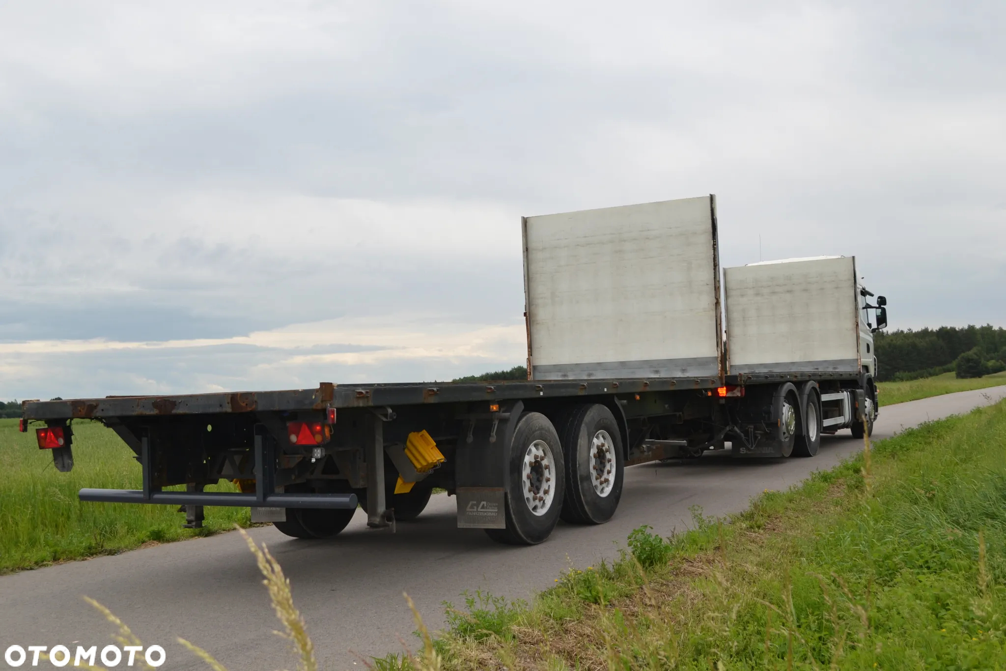 Scania R 420 TRZECIA OŚ SKRĘTNA ZESTAW PLATFORMA 2x7.75 m KLIMATYZACJA - 4