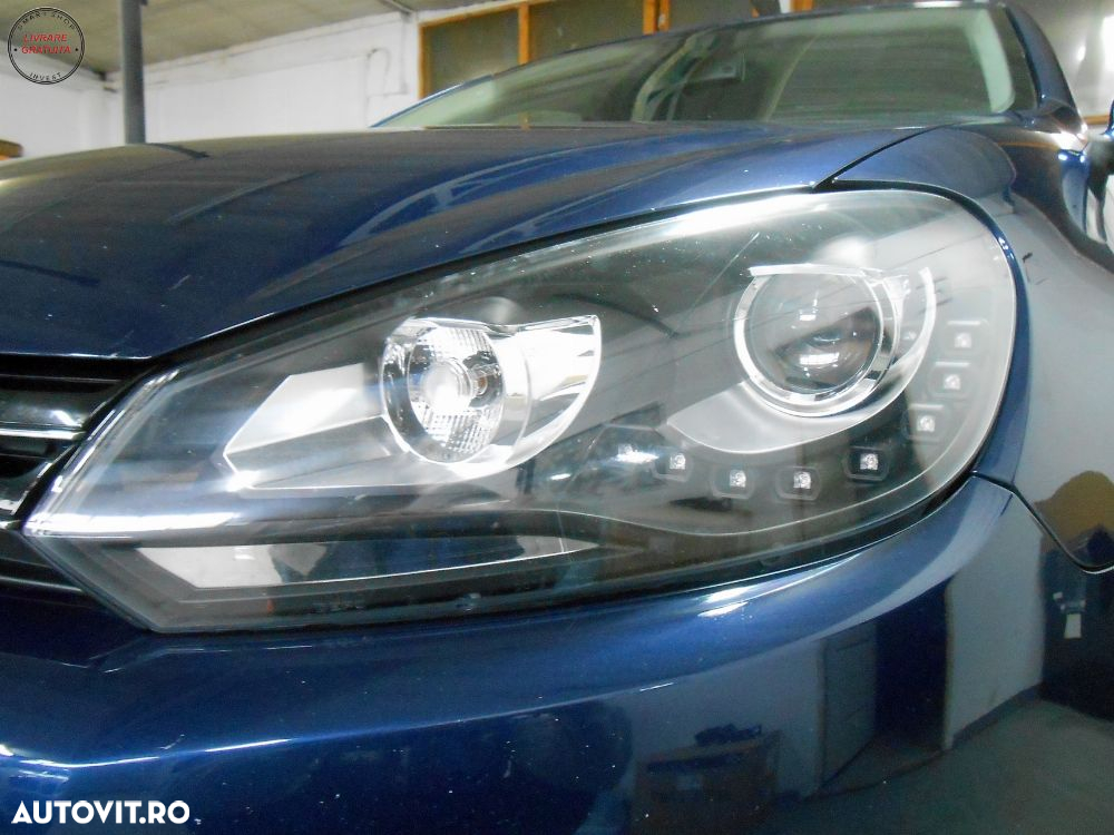 Faruri LED VW Golf 6 VI (10.2008-2012) DAYLIGHT DRL GTI Look Negru- livrare gratuita - 10