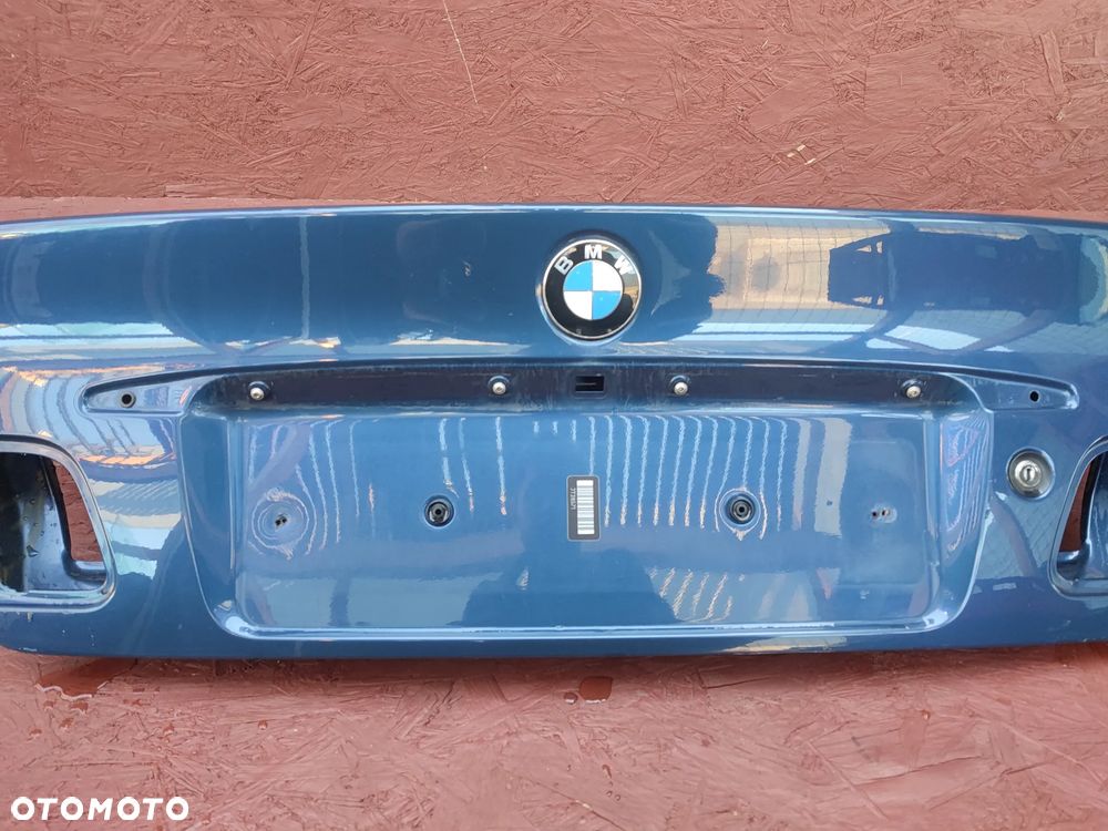 BMW E46 COUPE ORYGINALNA KLAPA BAGAŻNIKA TYŁ BEZ RDZY W KOLORZE  KOLORZE A07 MYSTICBLAU METALIC + WIĄZKA KLAPY O NR.  41 62 7 065 260 / 41 62 7 895 672 / 41 62 8 237 726 OEM W DOBRYM STANIE - 3