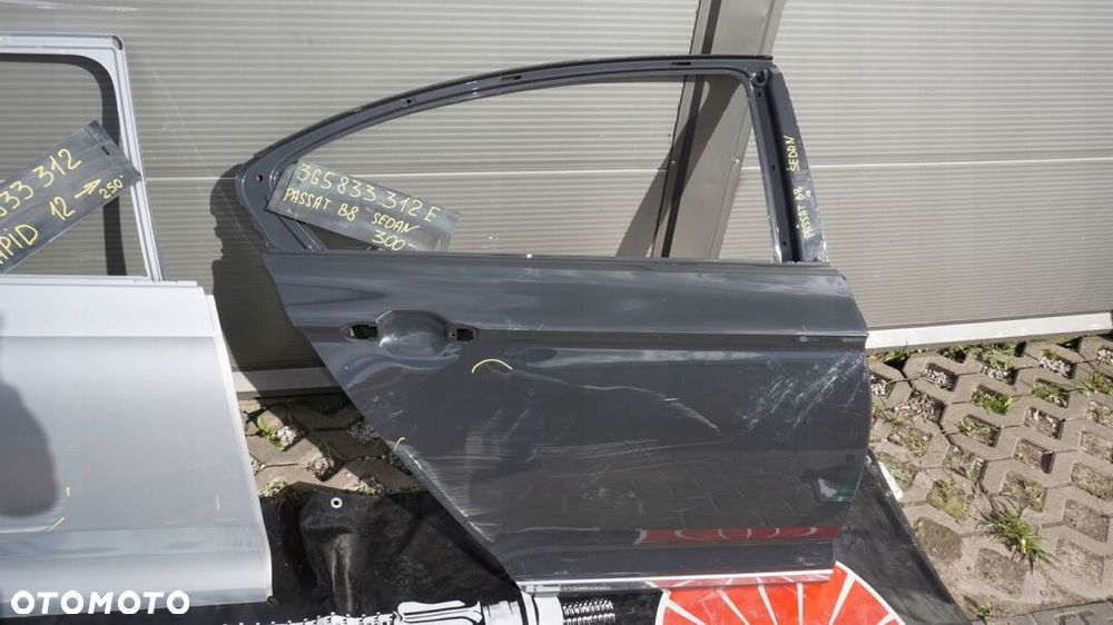 DRZWI PRAWY TYŁ PRAWE SKODA RAPID 12- SREBRNE - 3