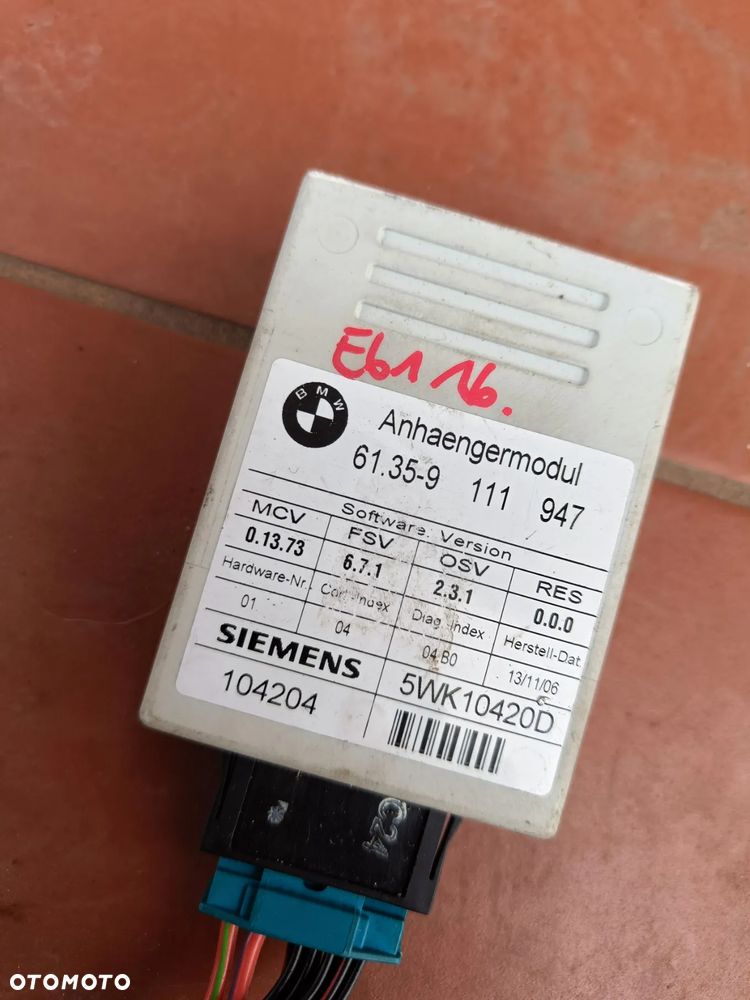 BMW E60 E61 MODUŁ STEROWNIK HAKA 9111947 - 2