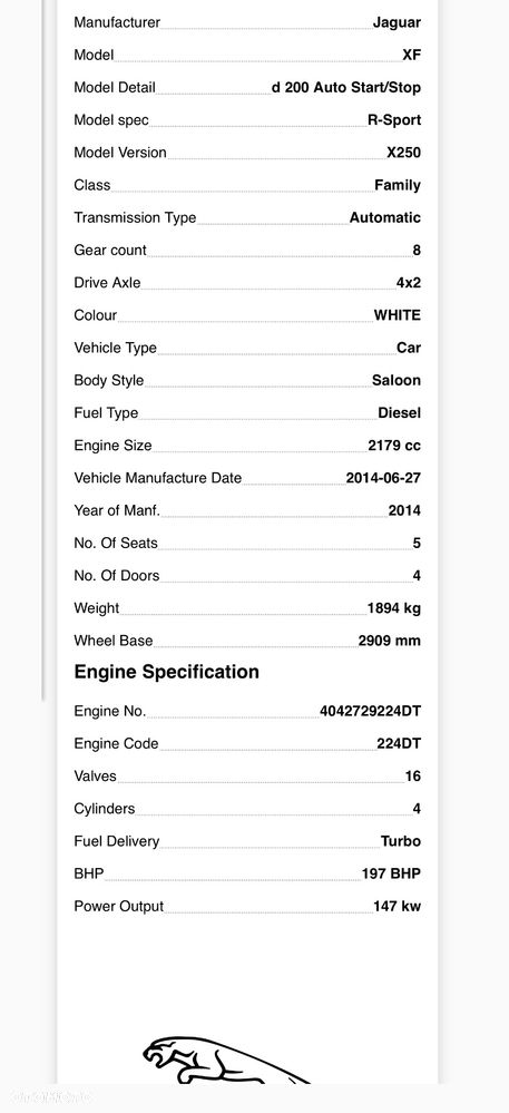 Silnik KOMPLETNY Jaguar Xf 2.2 224 dt film video euro 5 224DT 2014 ROK - 12
