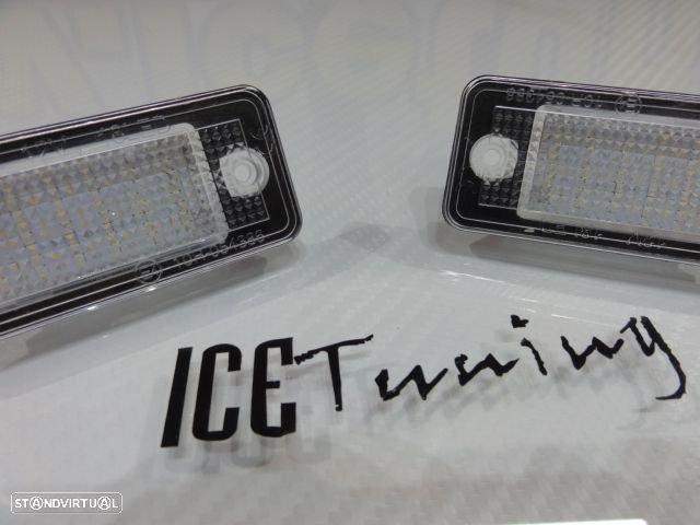 Suporte De Lampada De Matricula Com Led Branco Para Audi A3 8P, A4 B6, B7, A6 4F, A8, Q7, A5 - 5