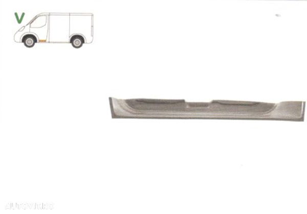 Panou reparatie usa Mercedes Vito, Clasa V, 1996-2003, stanga/dreapta, Fata, inferior, jgheab