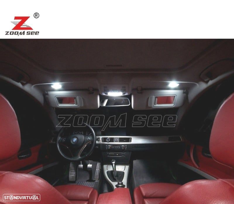 KIT COMPLETO DE 21 LÂMPADAS LED INTERIOR BMW SERIE 3 E92 COUPE M GTS 316I 318I 320D 320D XDRIVE 320 - 4