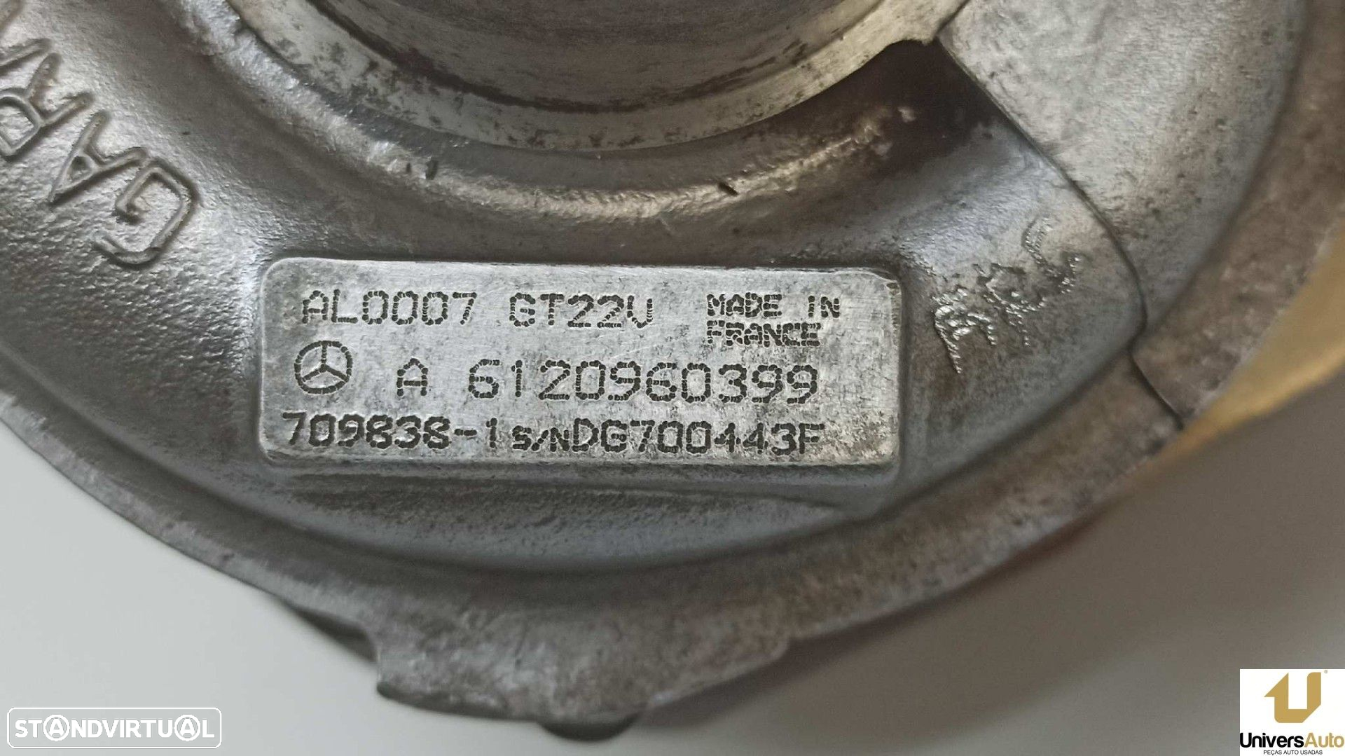 TURBOCOMPRESSOR MERCEDES SPRINTER 02.00 -> CAJA ABIERTA 416  CDI   (904.612-613) - 2