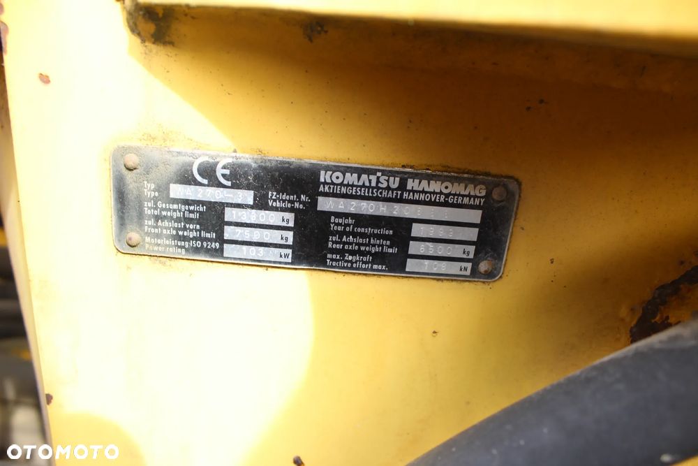 Części Komatsu WA 270-3 - 8