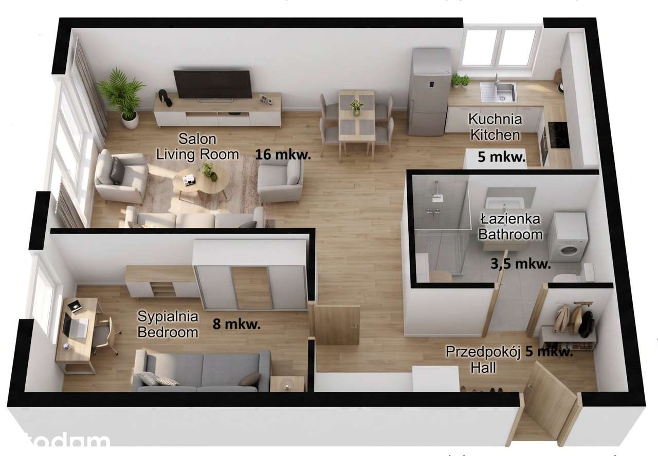 Mieszkanie na sprzedaż, 2 pokoje, 37 m², Pionki