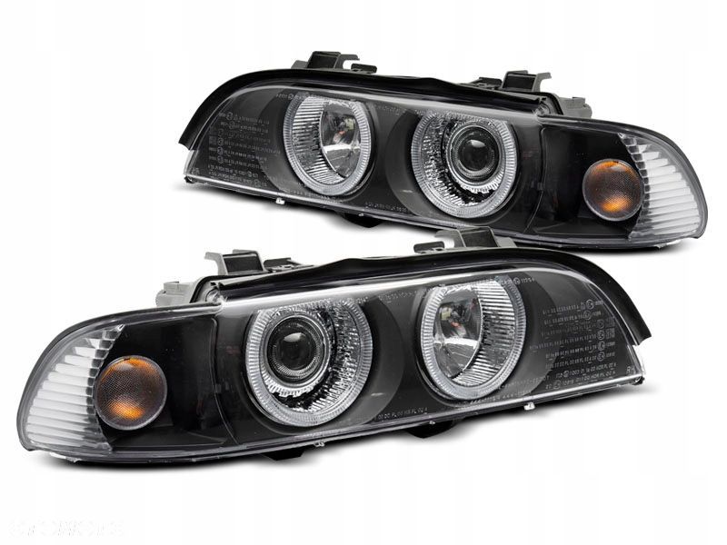 Lampy Reflektory Bmw E39 Lci 00-03 Xenon D2S Ringi Black R/Lhd - 1