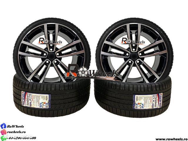 Jante AUDI SEAT SKODA VW 19 R19 Black Polish anvelope vara sau iarna - 2