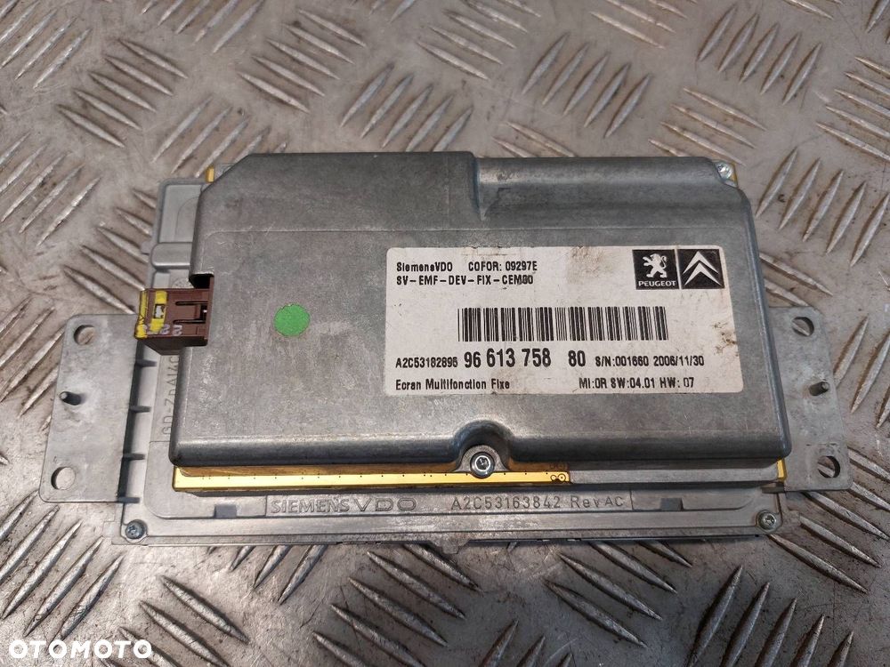 RADIO ODTWARZACZ + WYŚWIETLACZ PEUGEOT 407 COUPE 96640242XA 9661375880 - 9