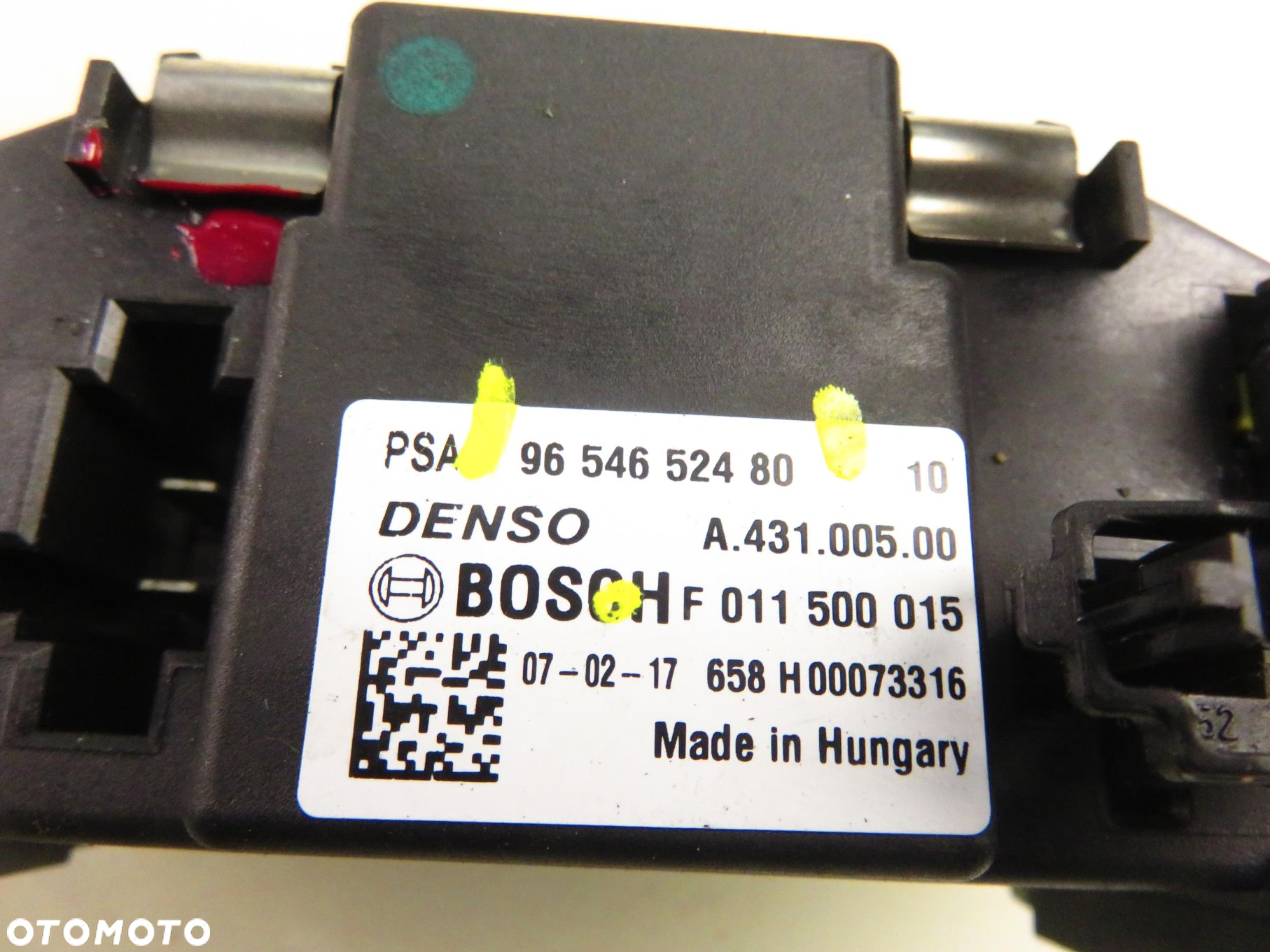REZYSTOR DMUCHAWY CITROEN C4 Grand Picasso I 9654652480 F011500015 - 5