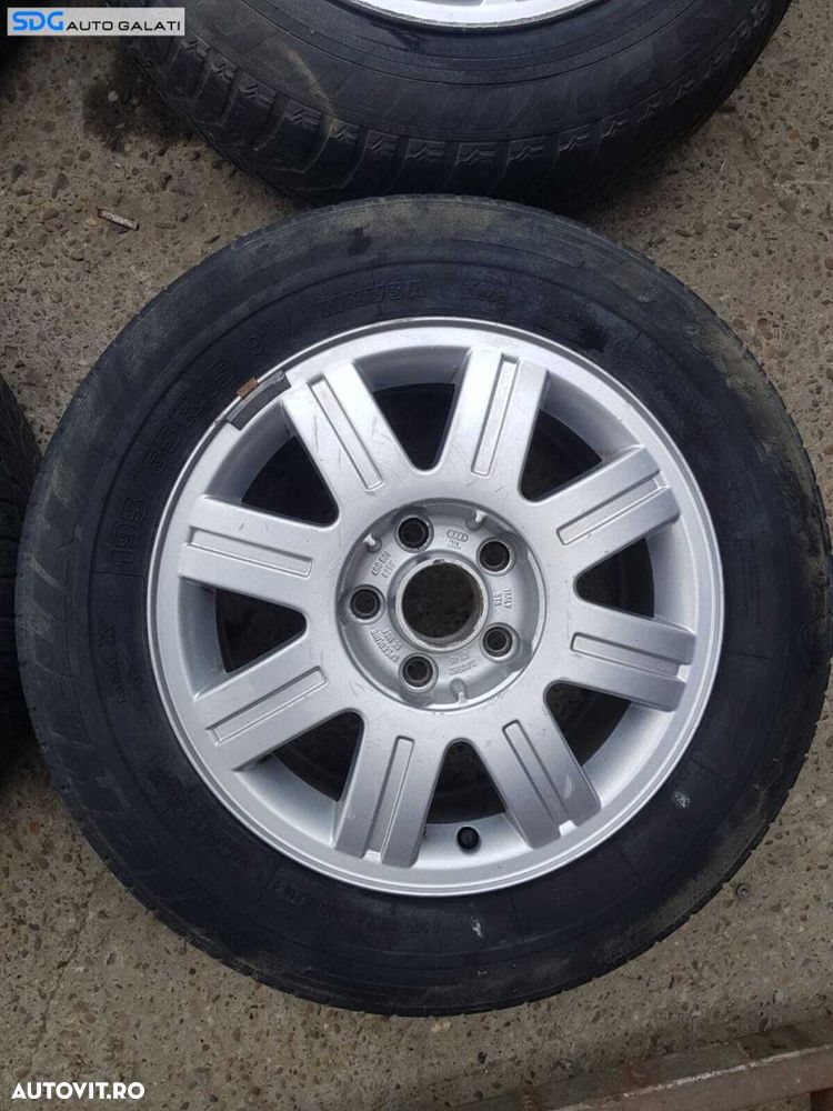 Set 4 Jante Roti Aliaj 5x112 195 65 R15 7JX15H2 ET45 VW Jetta 2005 - 2011 Cod 4B0601025B - 3