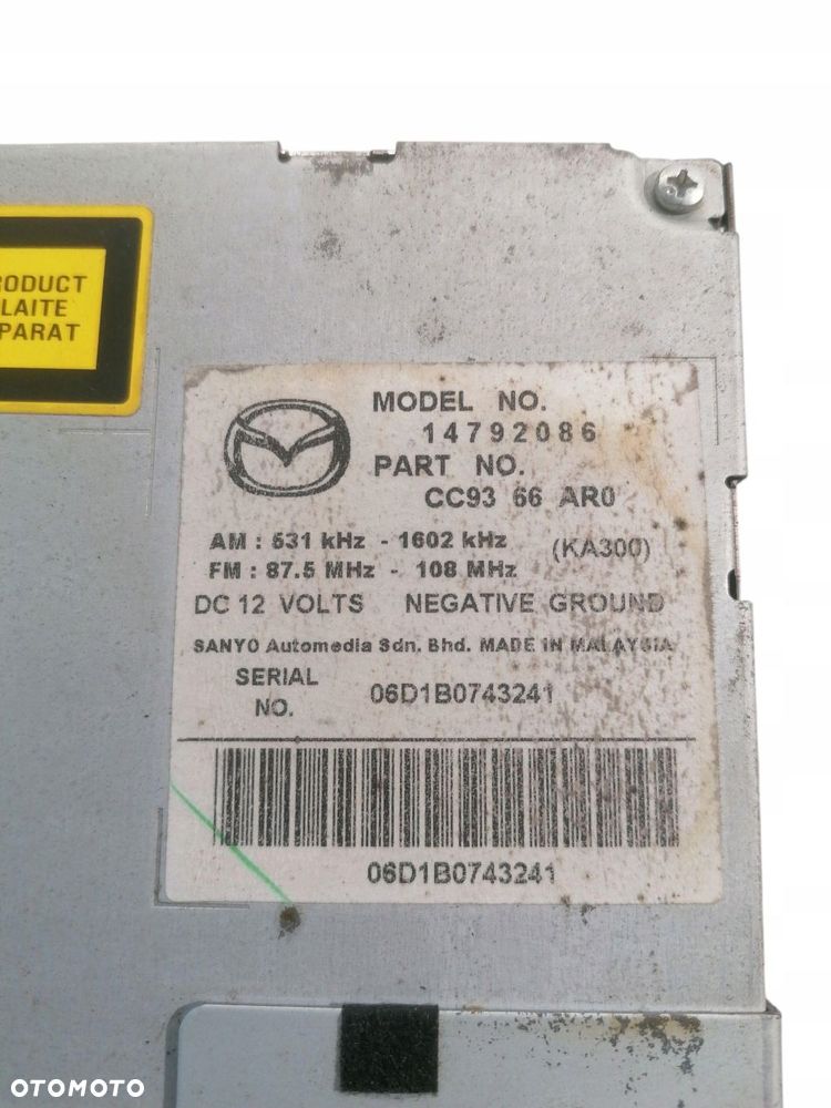 radio cd wyświetlacz mazda5 mazda 5 i cr cc9366ar0 14792086 - 5