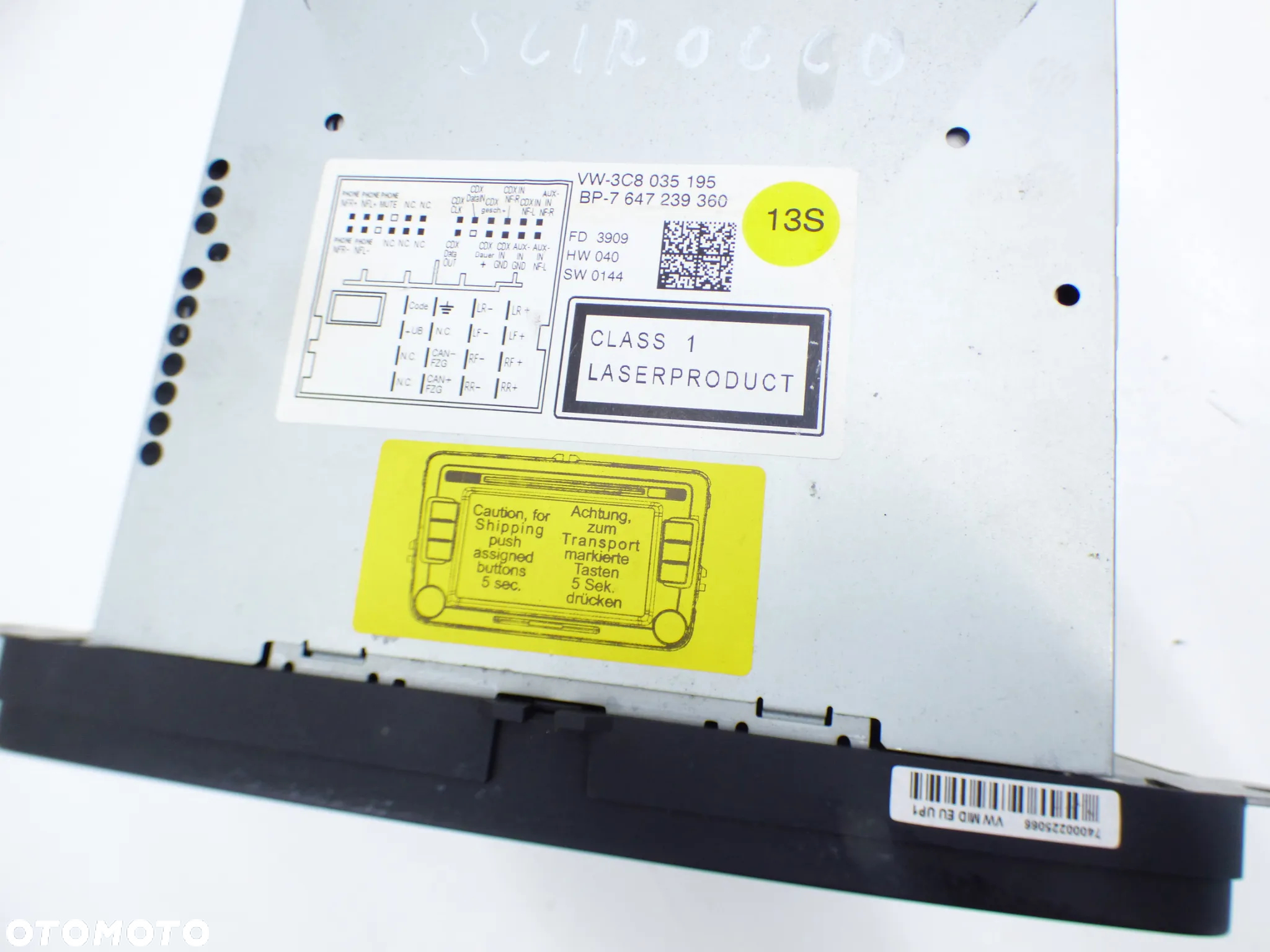 VW SCIROCCO RADIO ODTWARZACZ CD MP3 3C8035195 GORLICE - 4