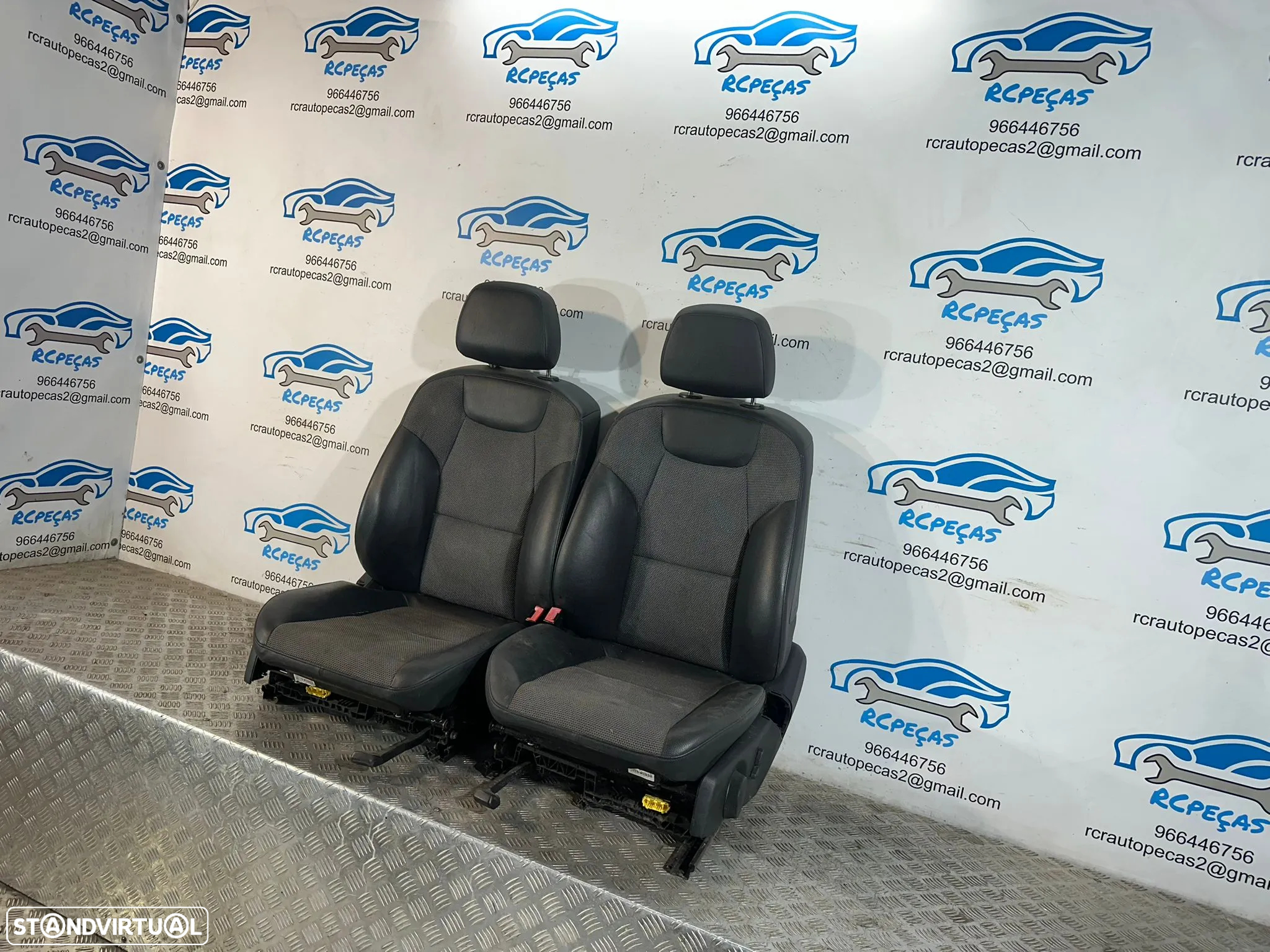 .Conjunto Bancos Pele Tecido Elétricos Frente Frontais Tras Traseiros Originais AMG Sport Mercedes-Benz Classe C W204 S204 Station Carrinha 2007 - 2014 - 10