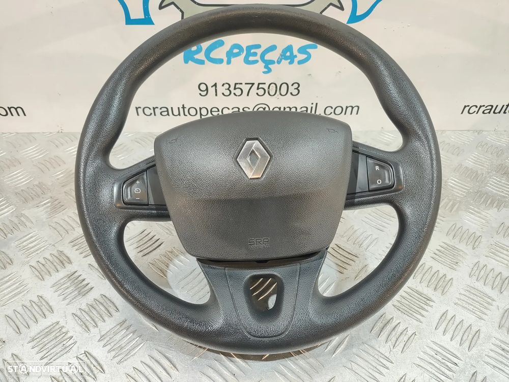VOLANTE GUIADOR COMPLETO RENAULT MEGANE III 3 MK3 FASE 1 GRANDTOUR TOURER CARRINHA HATCHBACK CARRO AIRBAG 985100007R SCÉNIC III 3 MK3 KANGOO GRAND KANGOO II 2 MK2 - 2