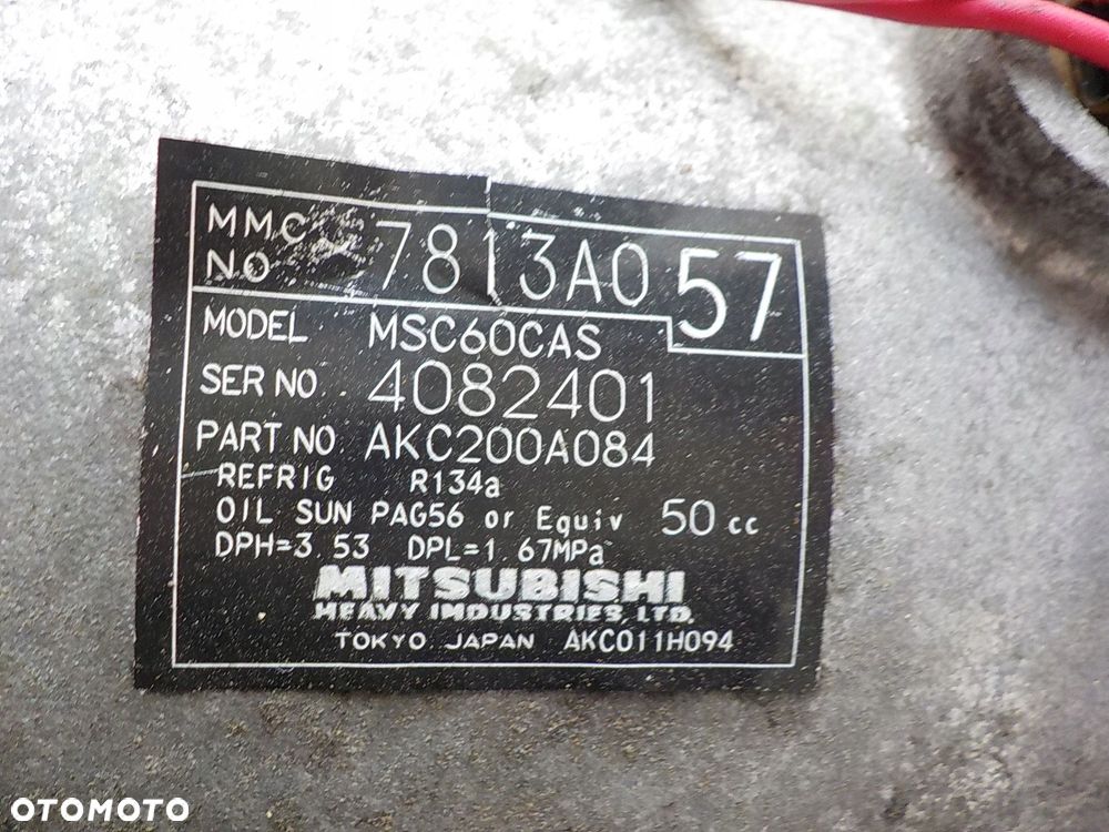 MITSUBISHI LANCER VIII 1.5 16V B ORG SPRĘŻARKA POMPA KLIMATYZACJI 7813A057 - 4