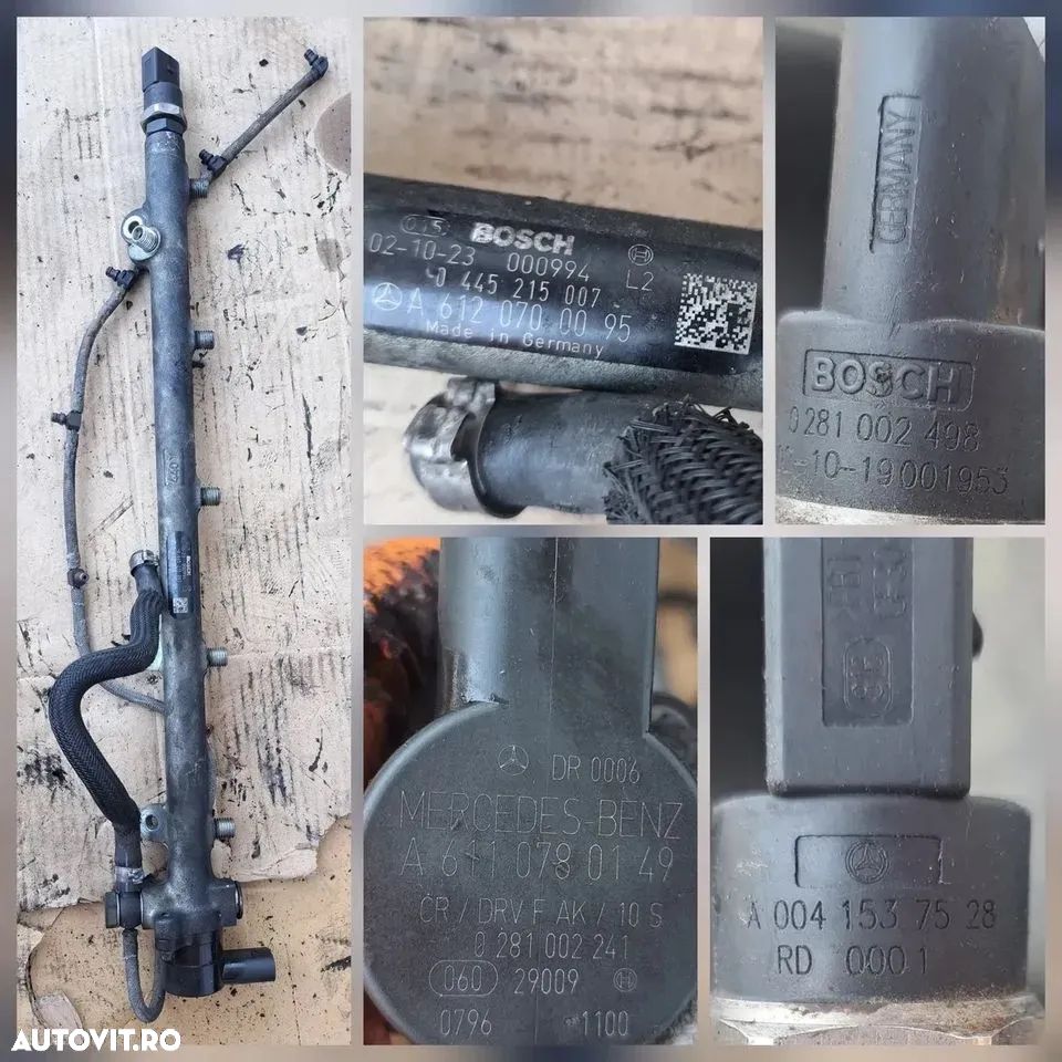 Anexe motor mecedes sprinter 2.7 270 cdi cdi w905 2,2 cdi 2000-2007 cod motor om612 alternator termoflot clapeta EGR rampa injectoare - 7