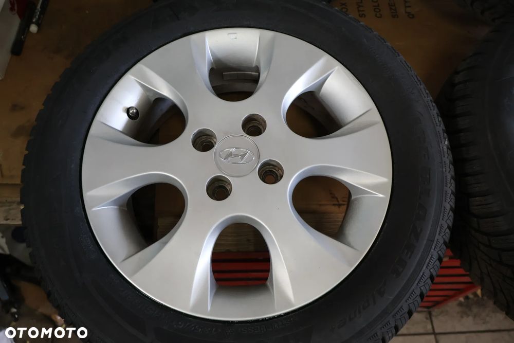HYUNDAI I20 08-14R KOŁA ZIMOWE 15" 4X100 OPONY 2025R FELGI ALIMINIOWE ORYGINAŁ 185 60 15 JAK NOWE - 5