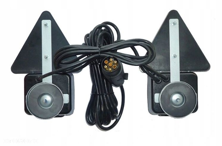 LAMPY TYLNE ZESPOLONE PRZYCZEPA TRÓJKĄT MAGNES KPL - 8
