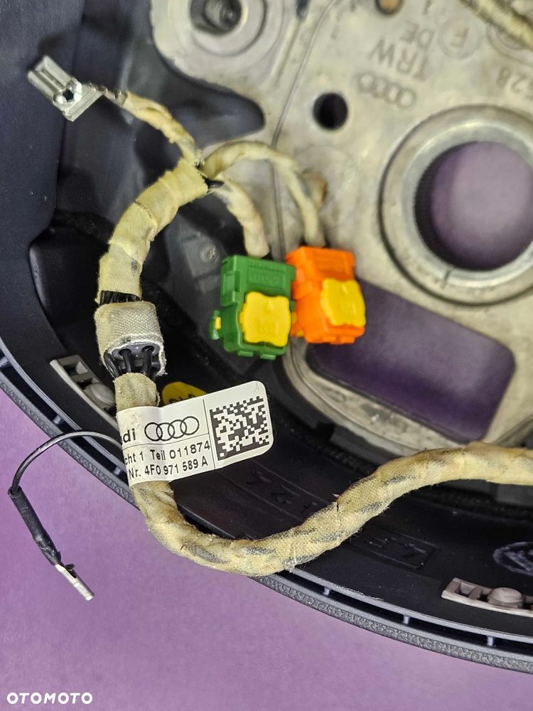 Kierownica Trzy 3 Ramienna Czarna Pikowana Skóra Łopatki Automat Air Bag Poduszka AUDI A6 C6 A4 B7 A3 8P - 37