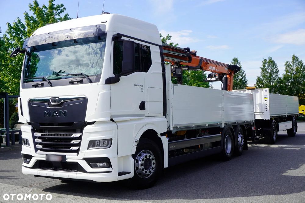 MAN TGX 26.470 6x2-4 / 30 tys. km!!! / HDS Atlas 170.2vb-a12 / oś skrętna / Przyczepa Krone 18 EPAL_260983 - 9