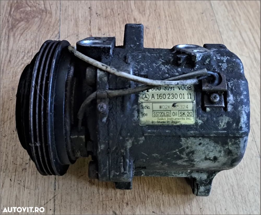 Compresor ac clima aer conditionat Smart Fortwo 0.8cdi 0.7i 0.6 benzina cod: A1602300111 ( 2 buc ) (3 pk ) - 1