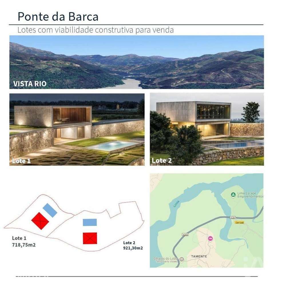 Terreno em Entre Ambos-Os-Rios, Ermida e Germil de 921,00 m2 - Grande imagem: 2/10