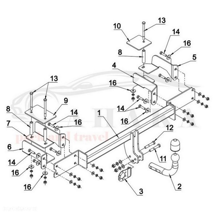 Hak Holowniczy Odkręcany Do Opel Meriva A 2003-2010 - 2