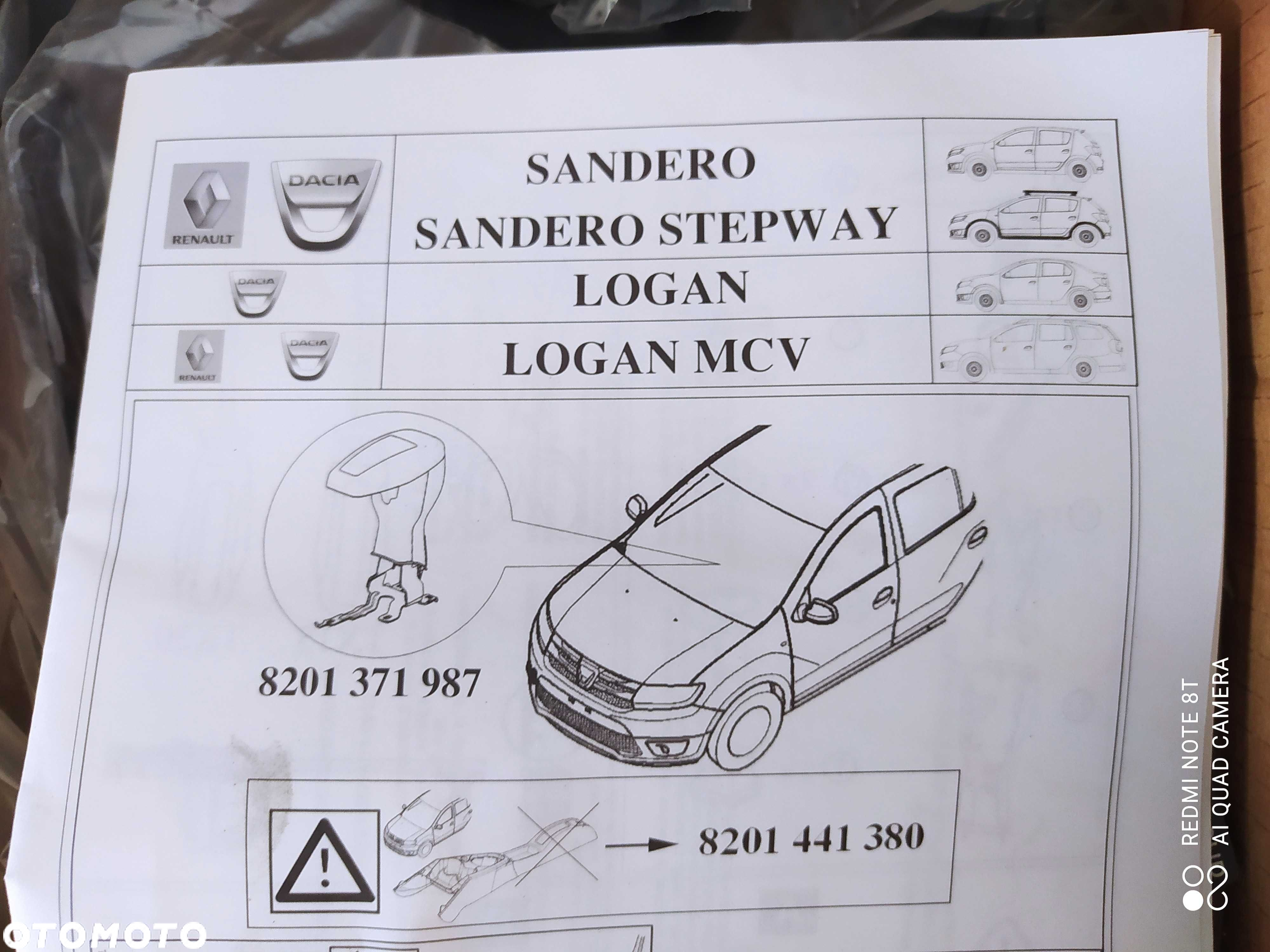 Sandero II Stepway Logan II MCV Podłokietnik NOWY ORG OE Renault - 2