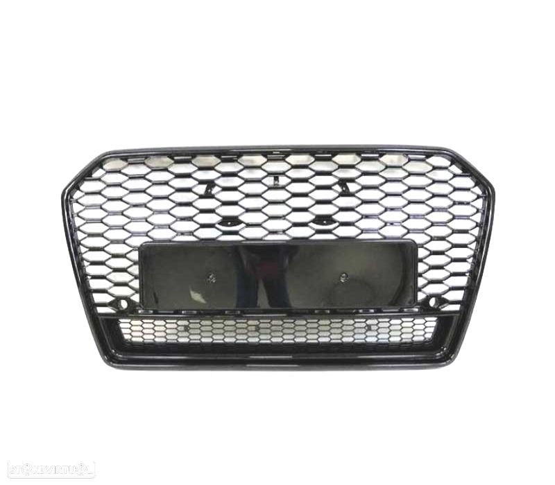 GRELHA DIANTEIRA AUDI A6 LOOK RS6 II 16- PRETO - 2
