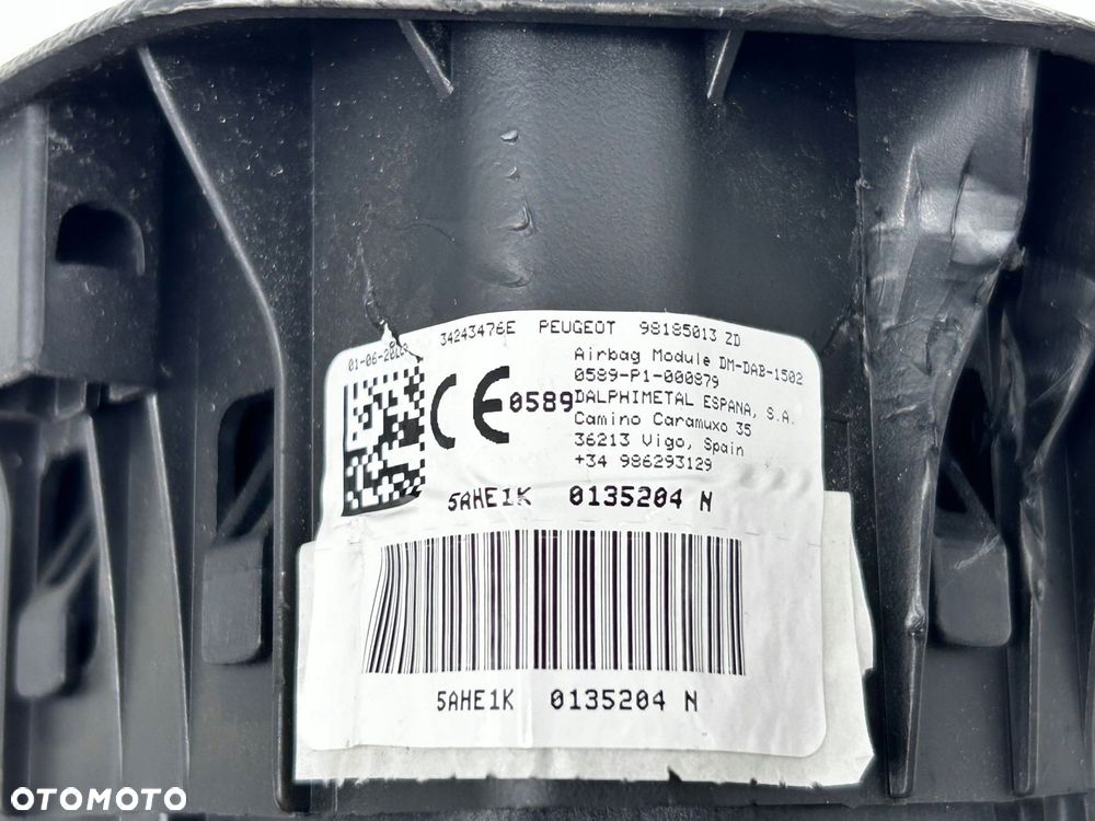 poduszka powietrzna kierowcy peugeot 508 98185013zd - 3