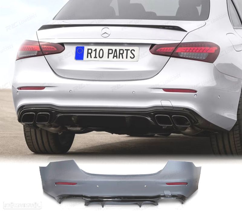 PARA-CHOQUES TRASEIRO MERCEDES W213 21-24 LOOK AMG E63S PDC + DIFUSOR - 1