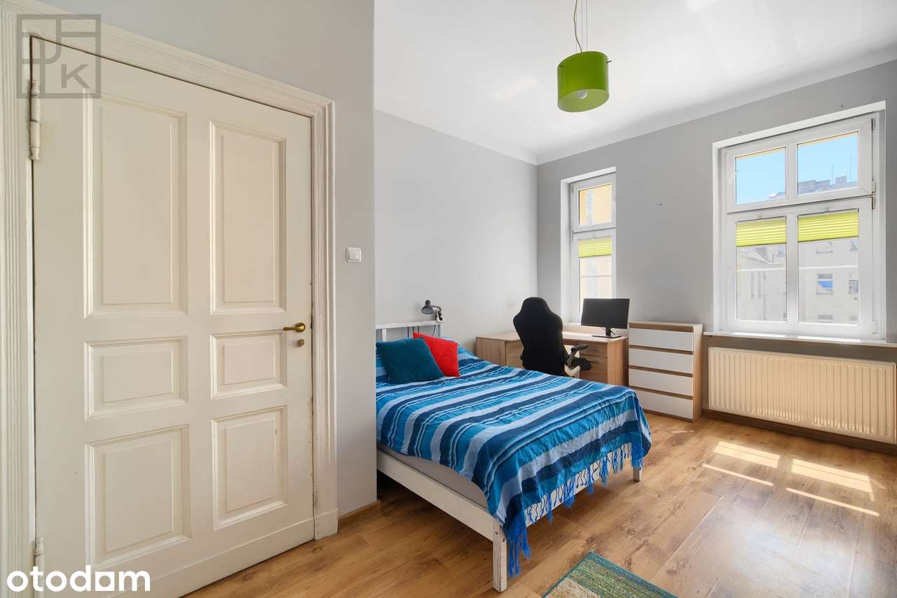 Jasne wnętrza w kamienicy na Jeżycach, 3 niezależne pokoje
