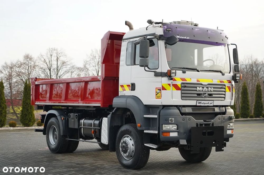 MAN TGA 18.360 / 4X4 / WYWROTKA 2 STRONNA / HYDROKLAPA / HYDROBURTA / CZOŁOWNICA / SPECJALNY / MANUAL - 14