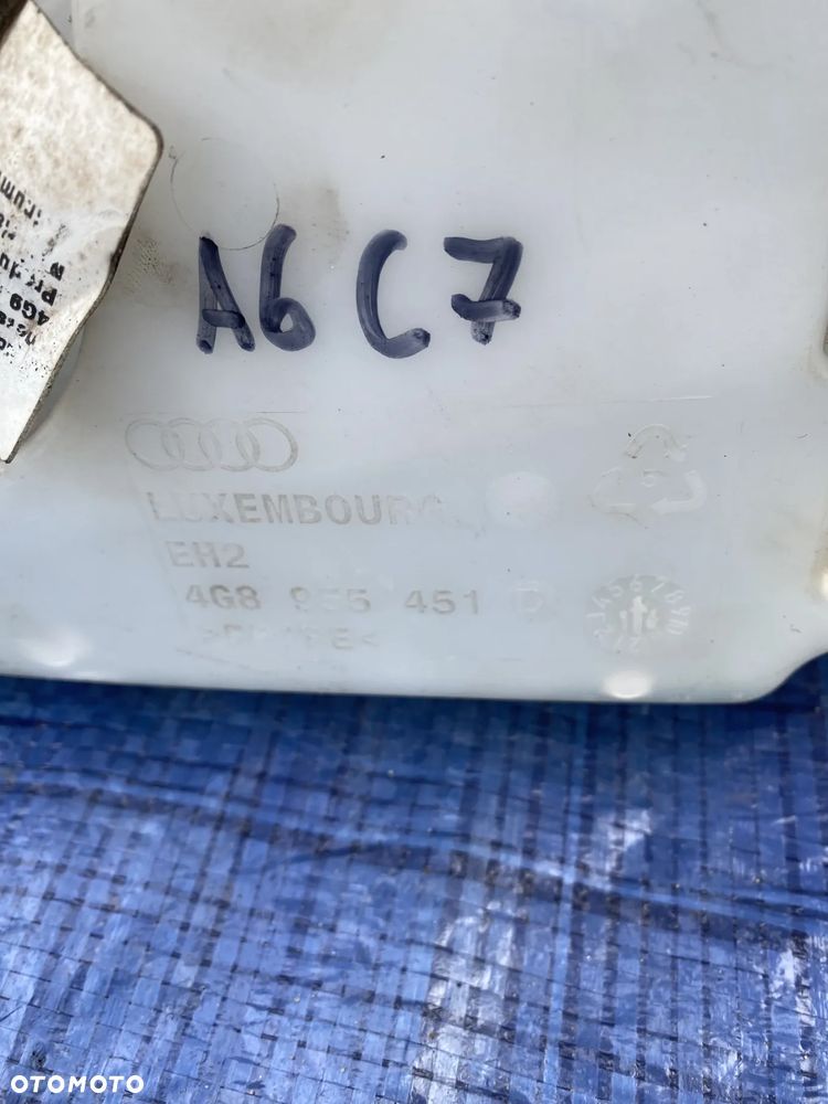 ZBIORNIK ZBIORNICZEK SPRYSKIWACZY POMPKI KOMPLET AUDI A6 C7 4G1955462 4G8955451D ORYGINAŁ - 5