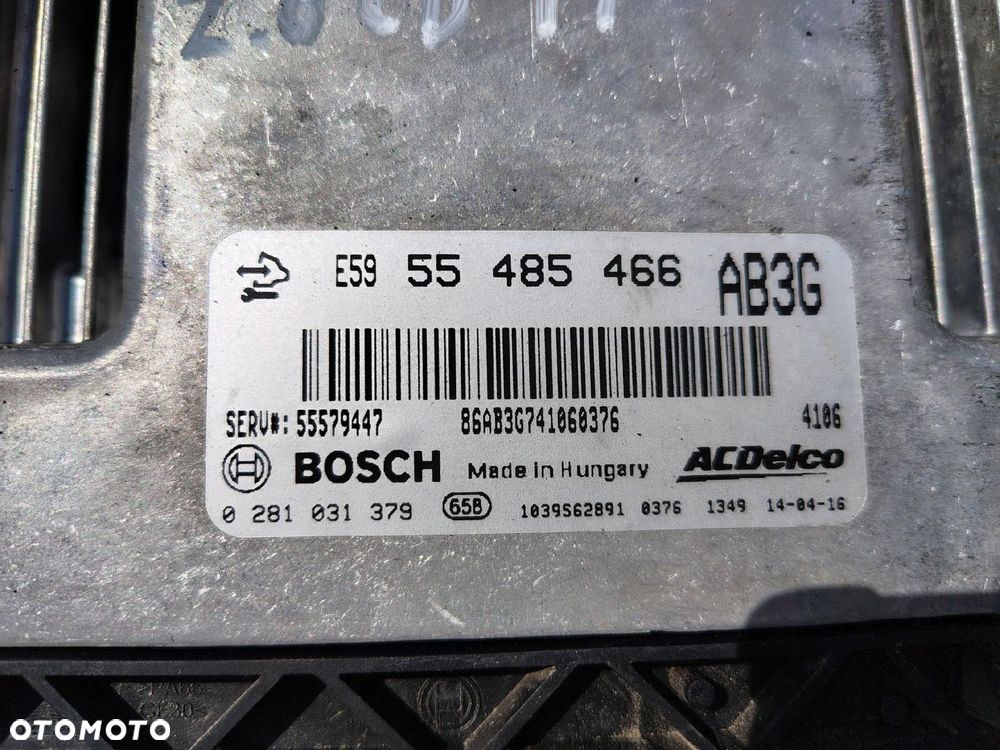 KOMPUTER SILNIKA ZESTAW 55485466 OPEL INSIGNIA A FL 2.0 CDTI - 2
